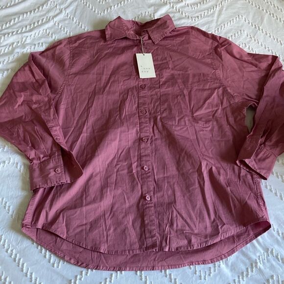 ✨5 for $15✨ A New Day Pink Button Down - Picture 1 of 5